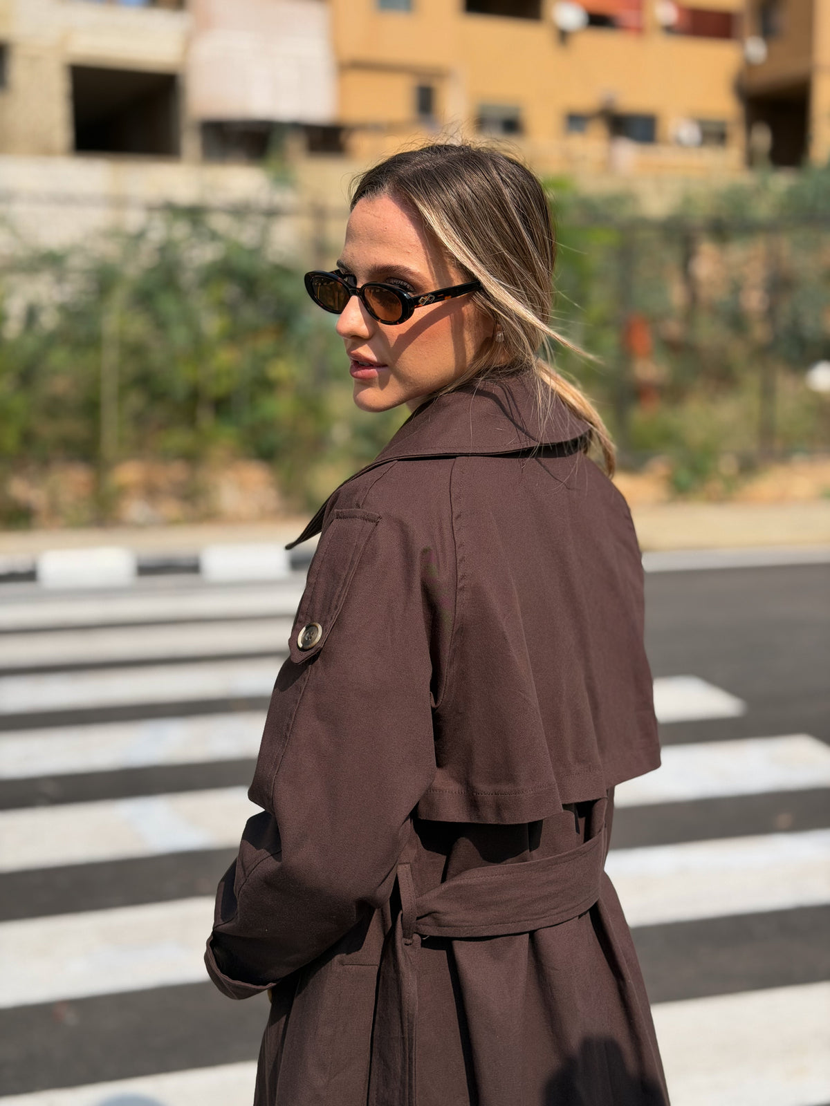 Midi trench coat - Brown