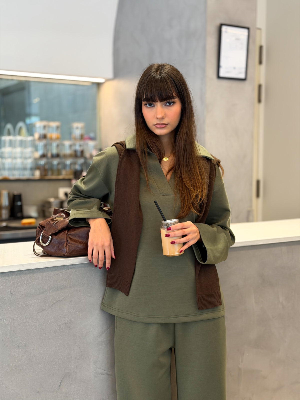 Pullover tracksuit - Olive green