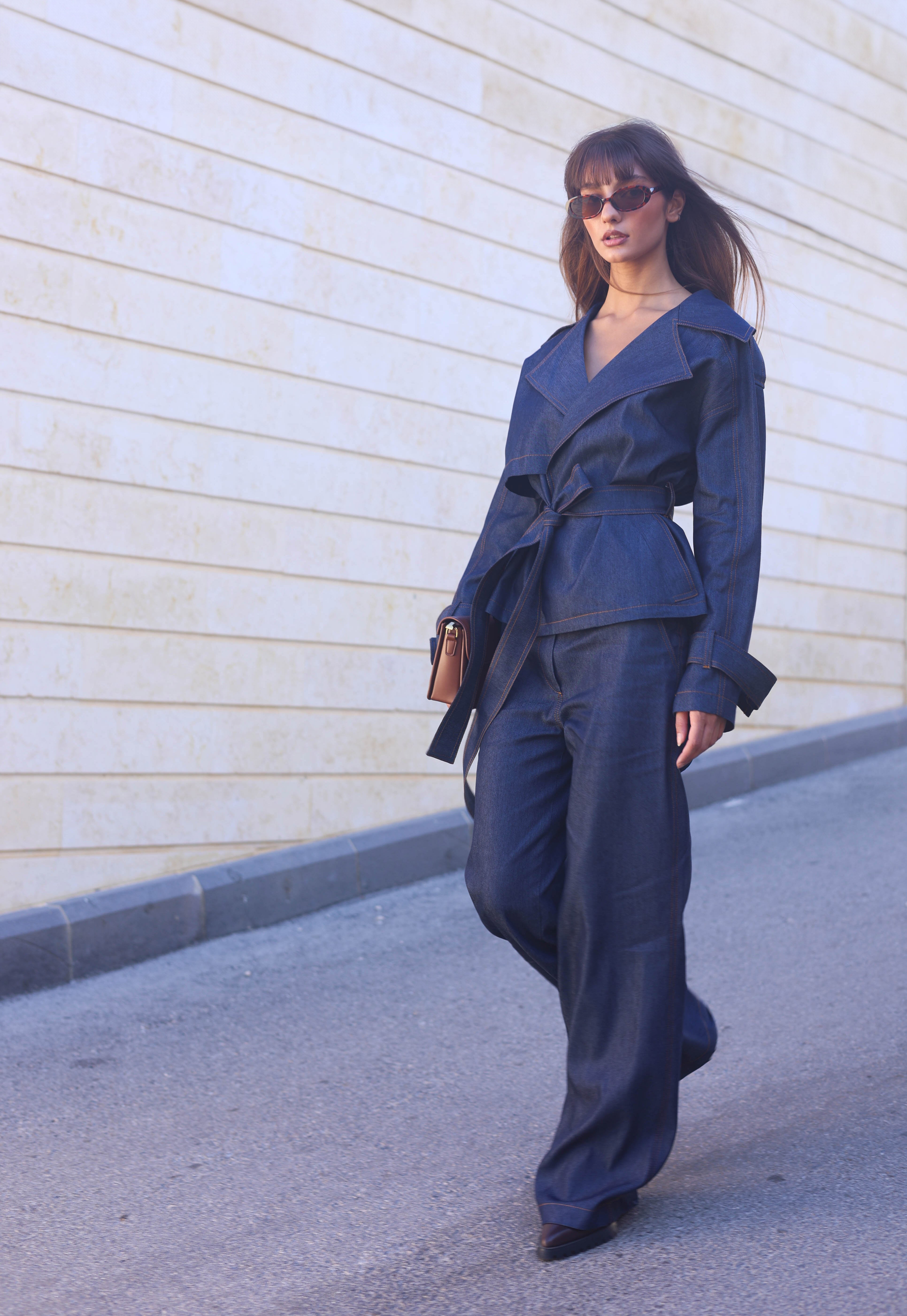 Denim suit