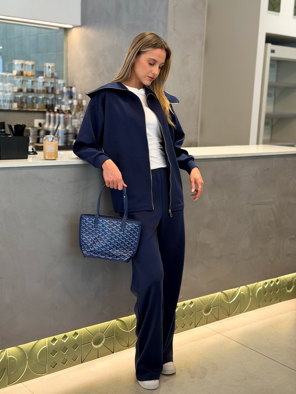 Zip-up jacket tracksuit - Navy