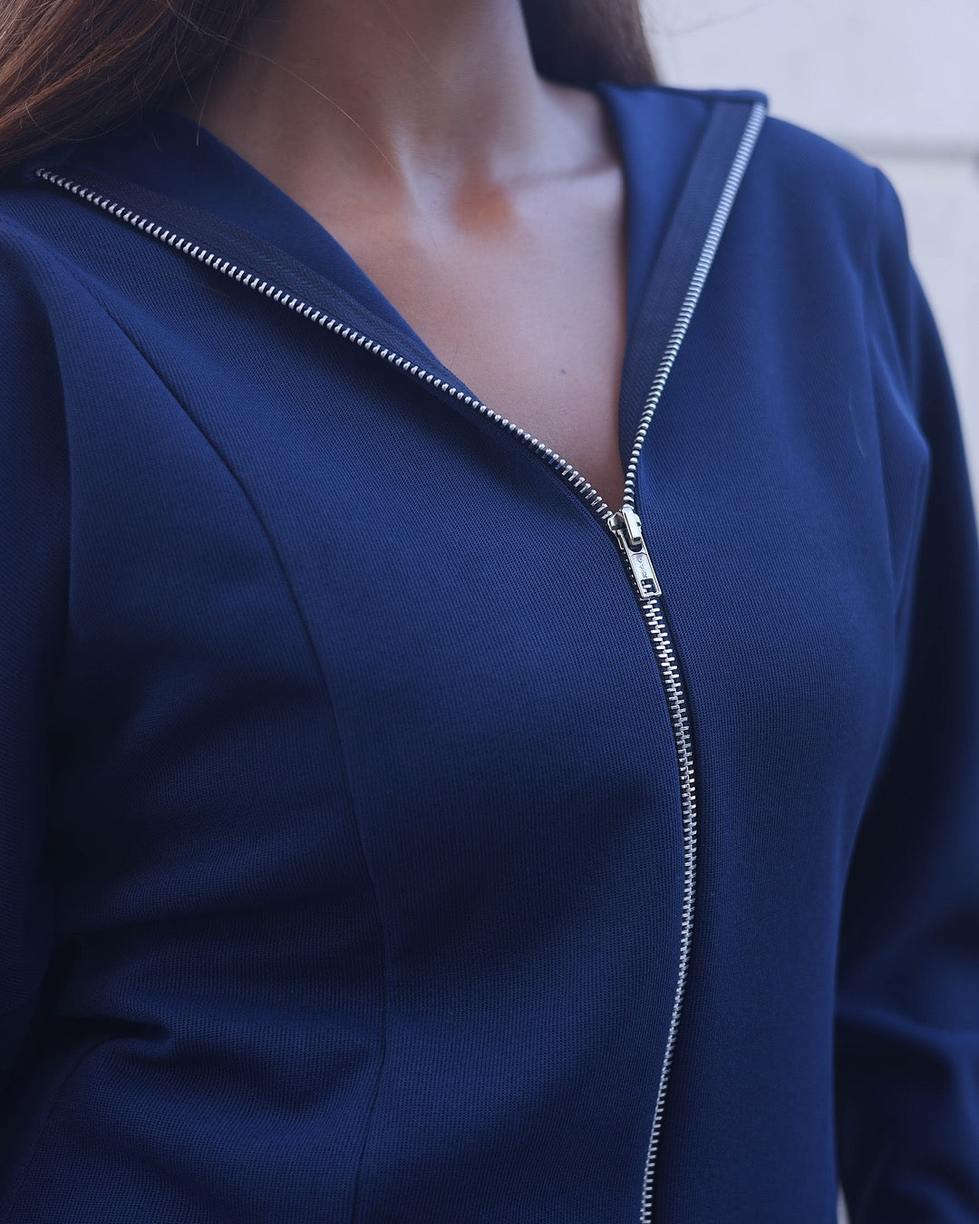 Soft zip-up sweatshirt Set - Navy