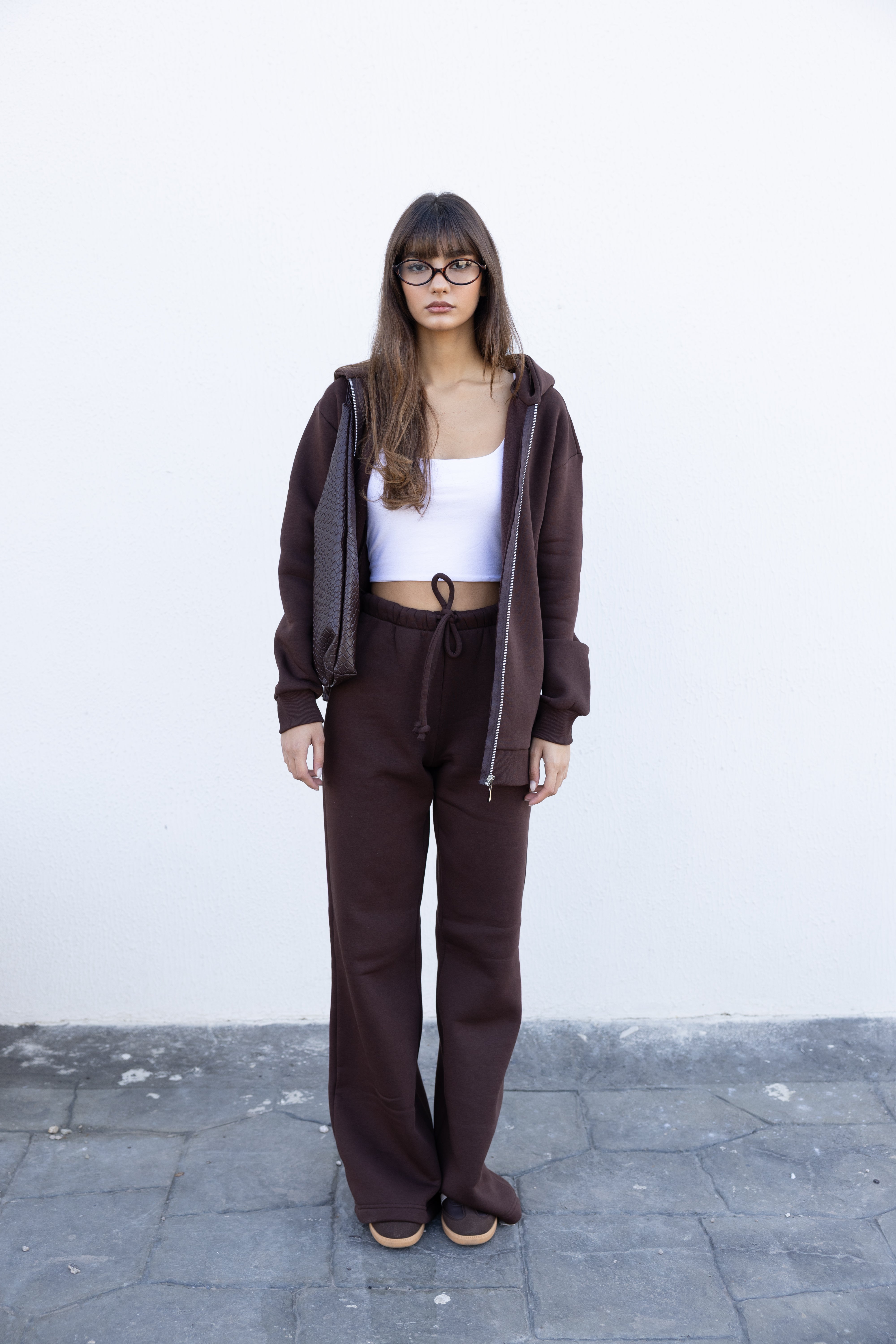 Zip-up hoodie Tracksuit - Brown