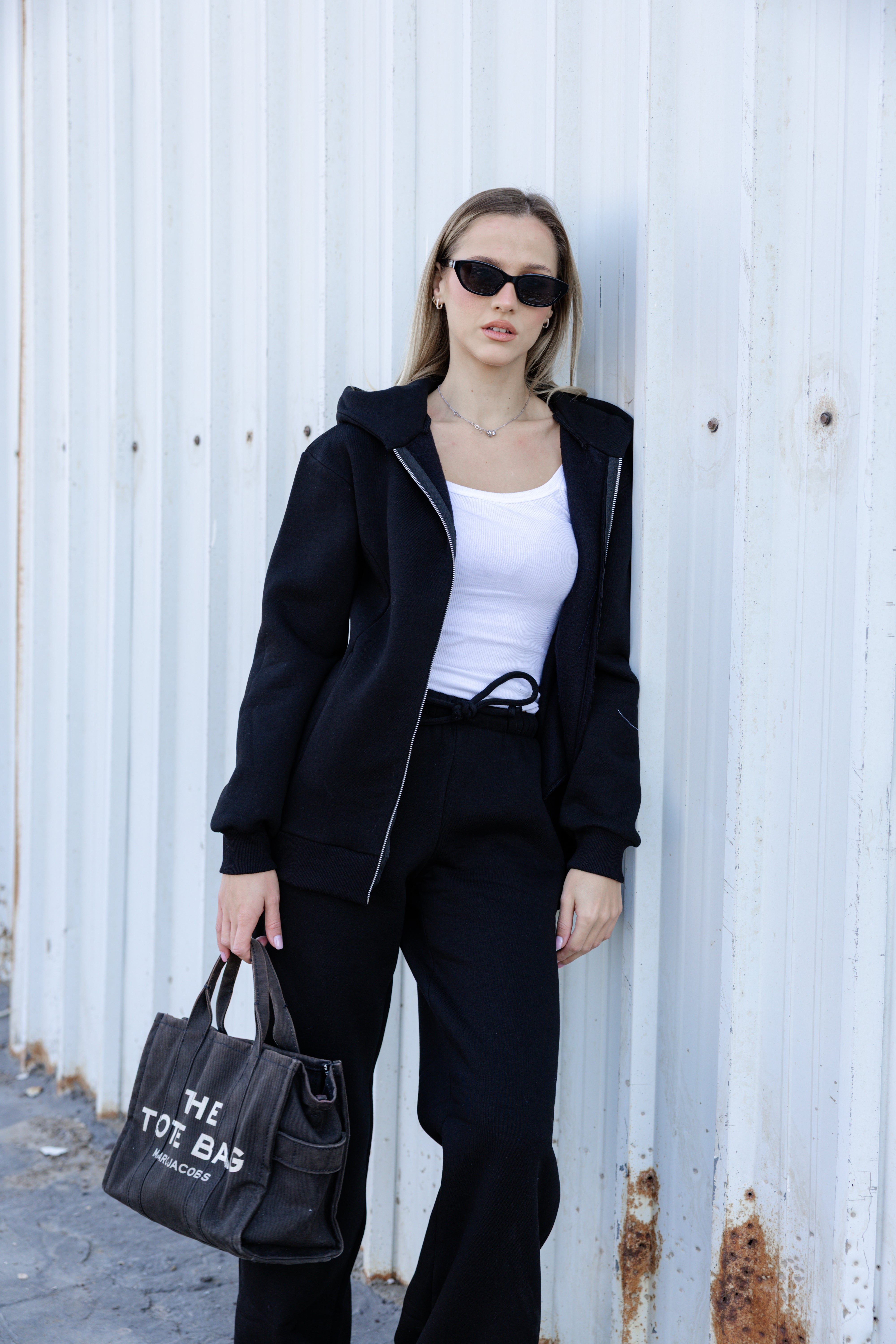 Zip-up hoodie Tracksuit - Black