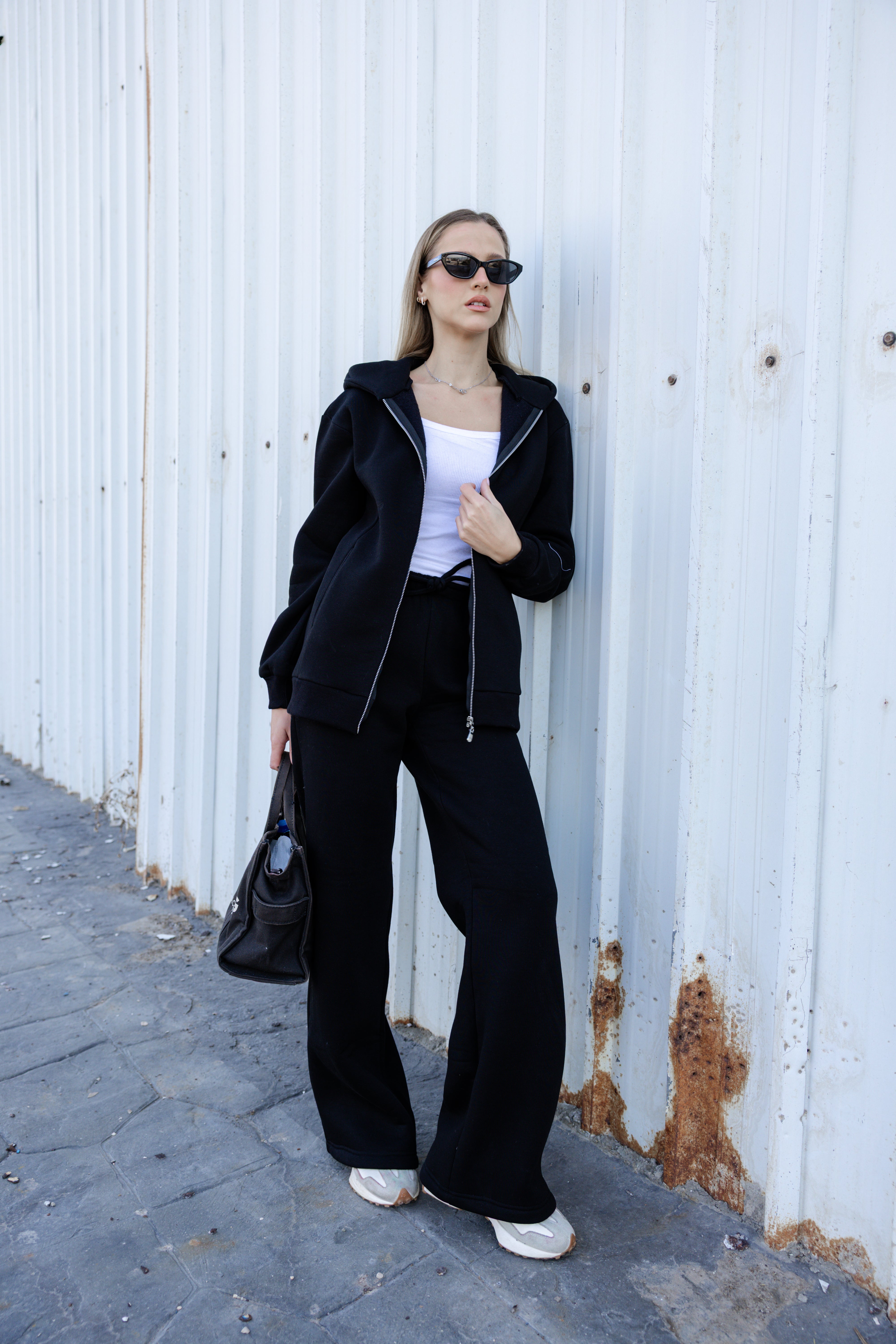 Zip-up hoodie Tracksuit - Black