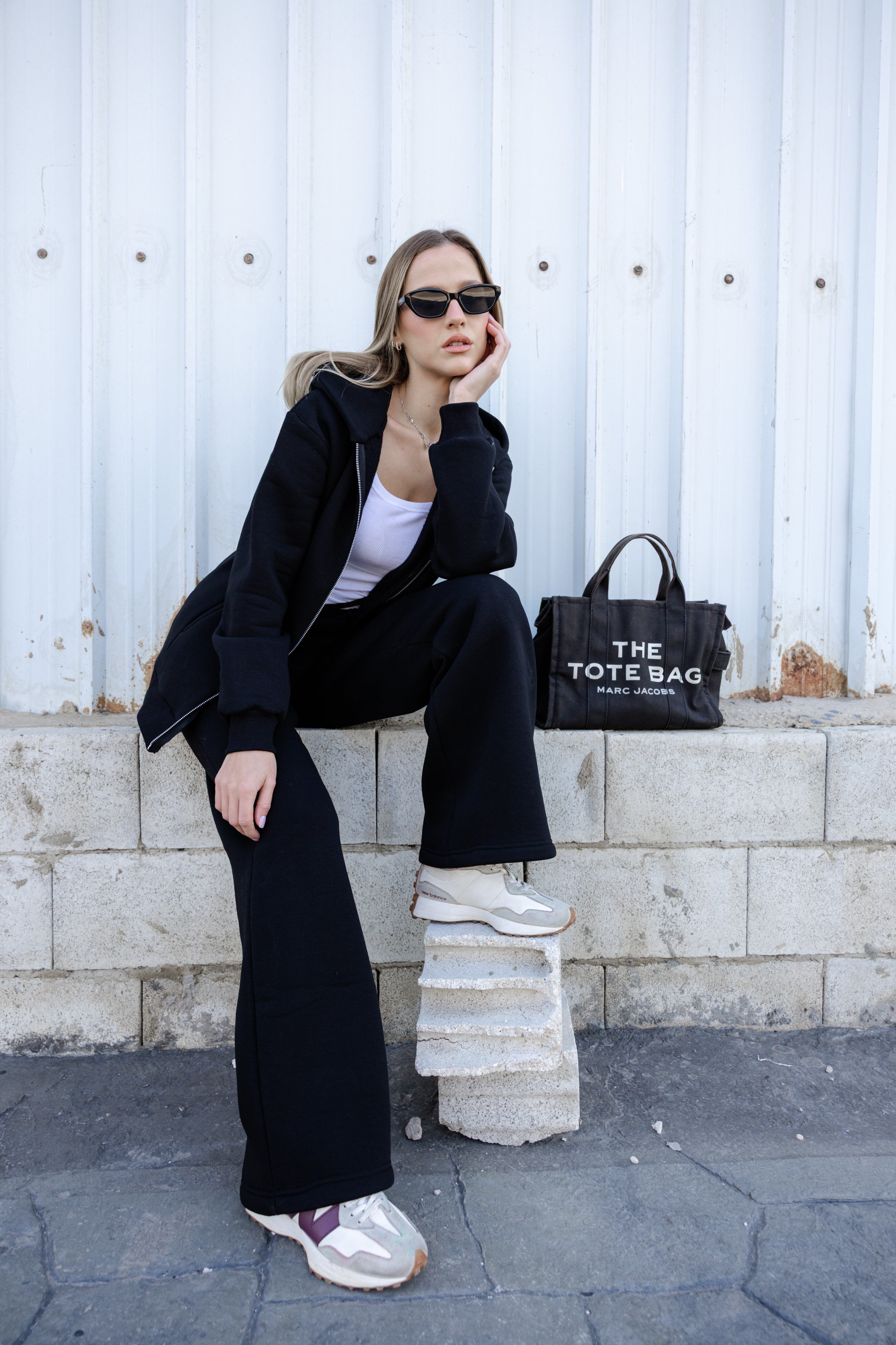 Zip-up hoodie Tracksuit - Black