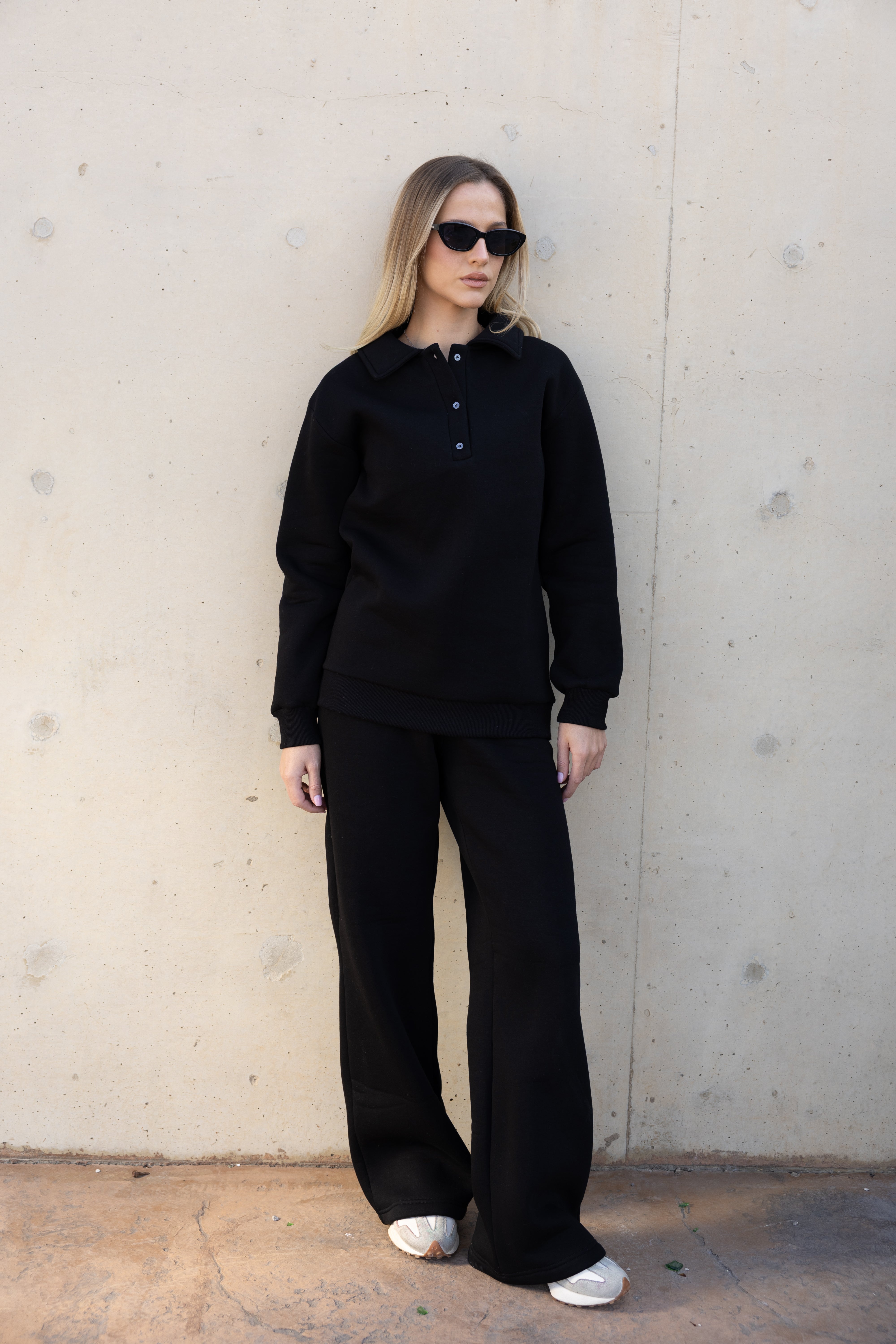 Polo sweatshirt Tracksuit - Black