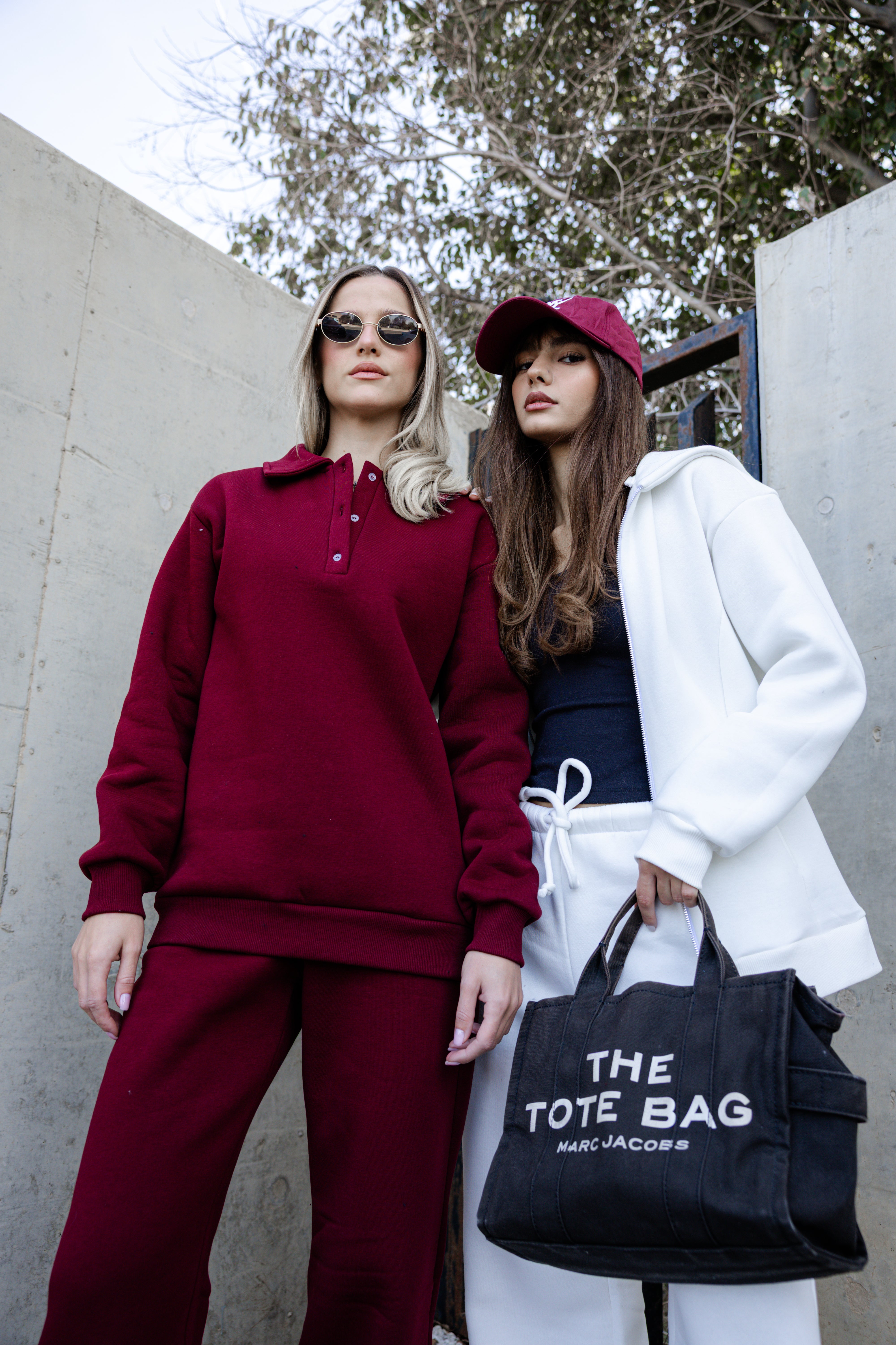 Polo sweatshirt Tracksuit - Burgundy