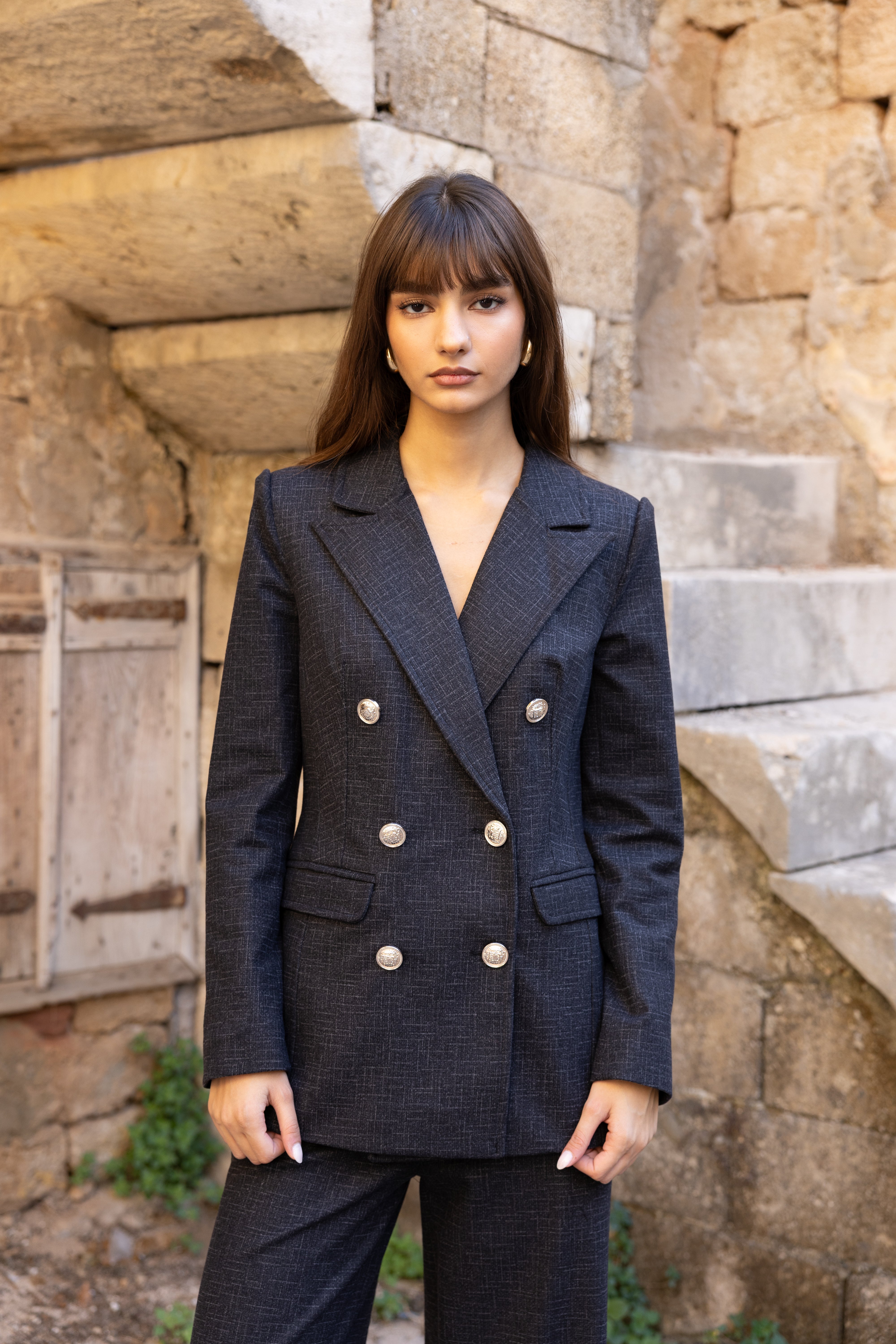 Wool blazer Suit - Grey