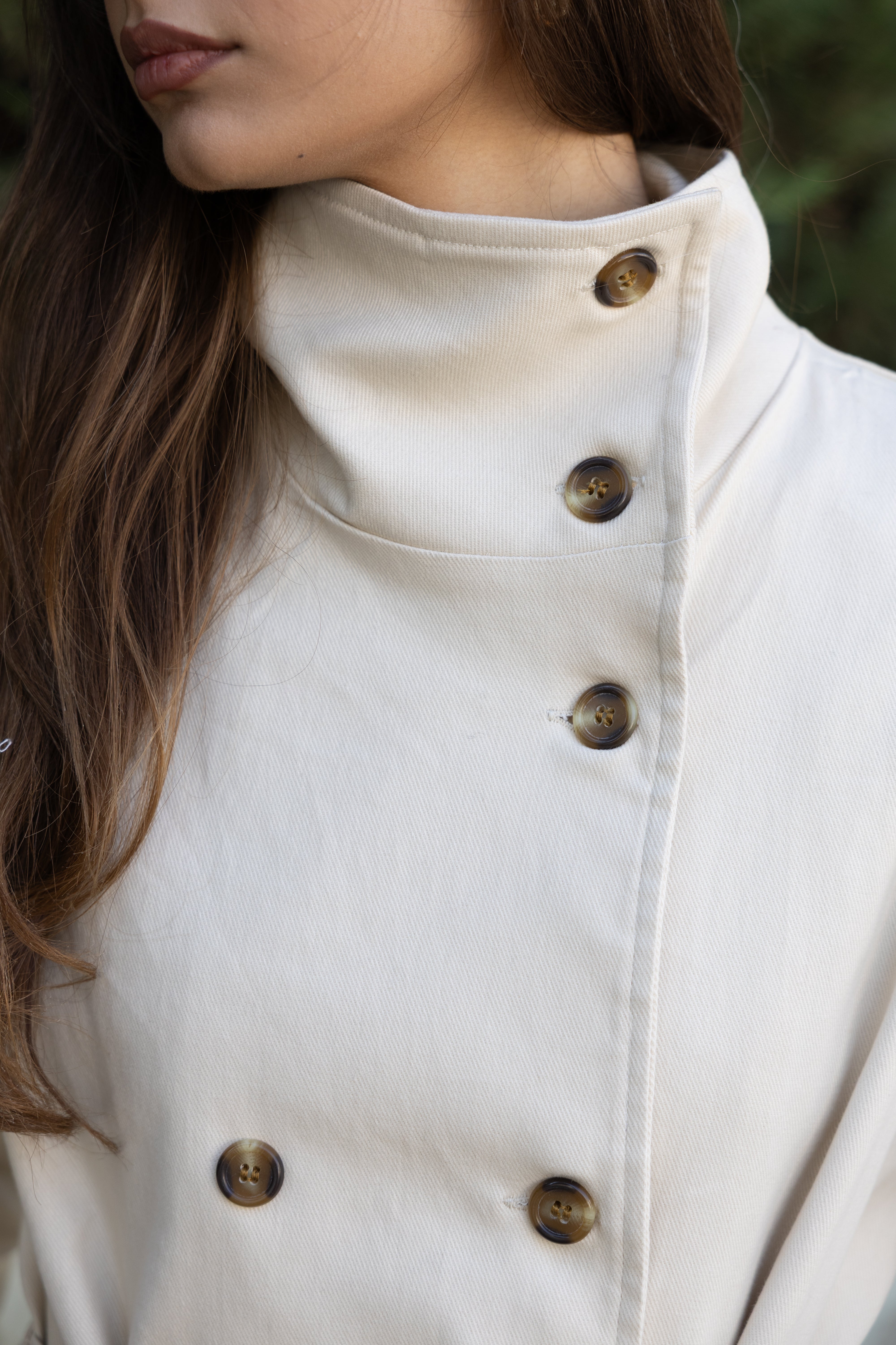 Long Trench Coat - Light Beige