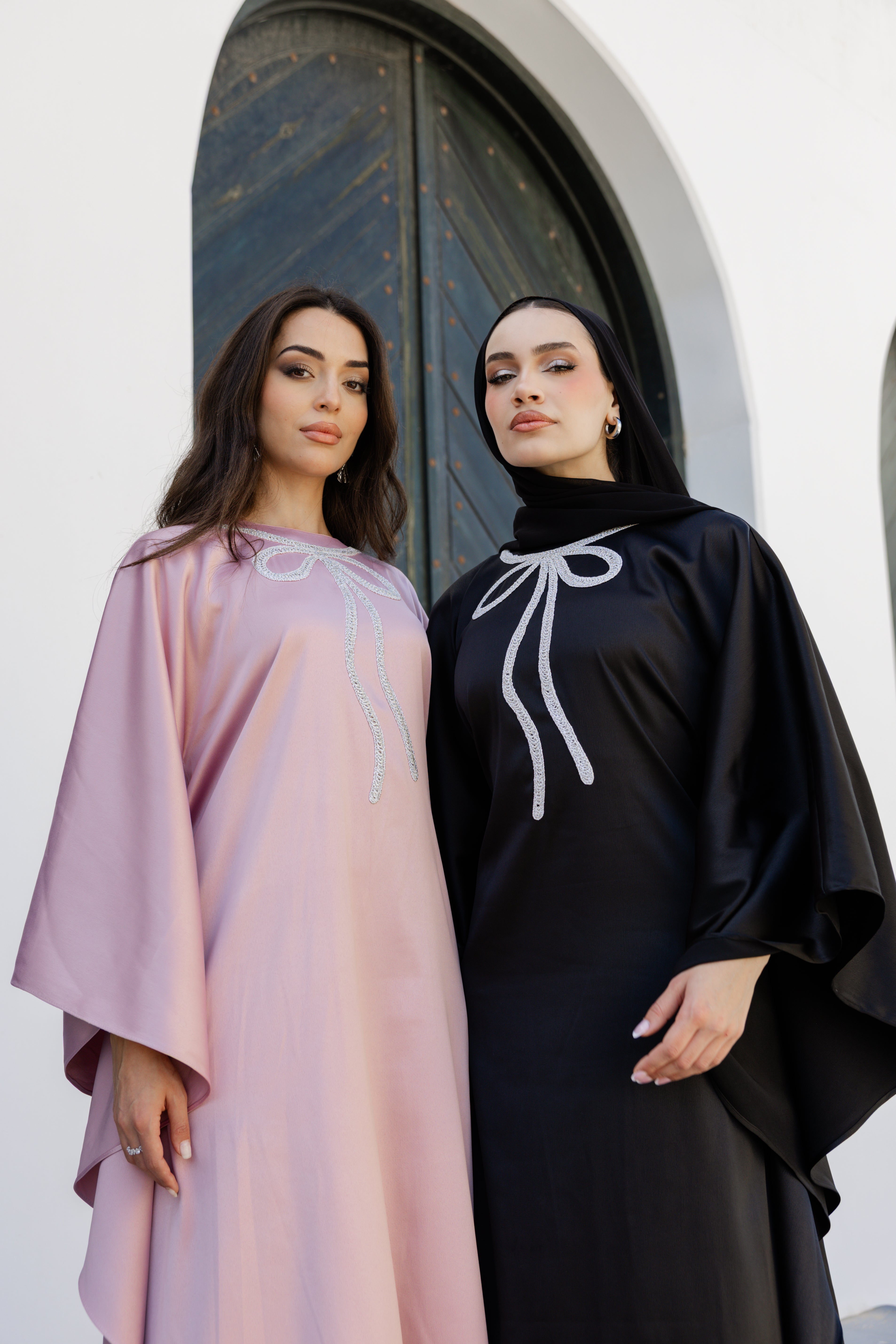 Bow Butterfly Abaya - Pink