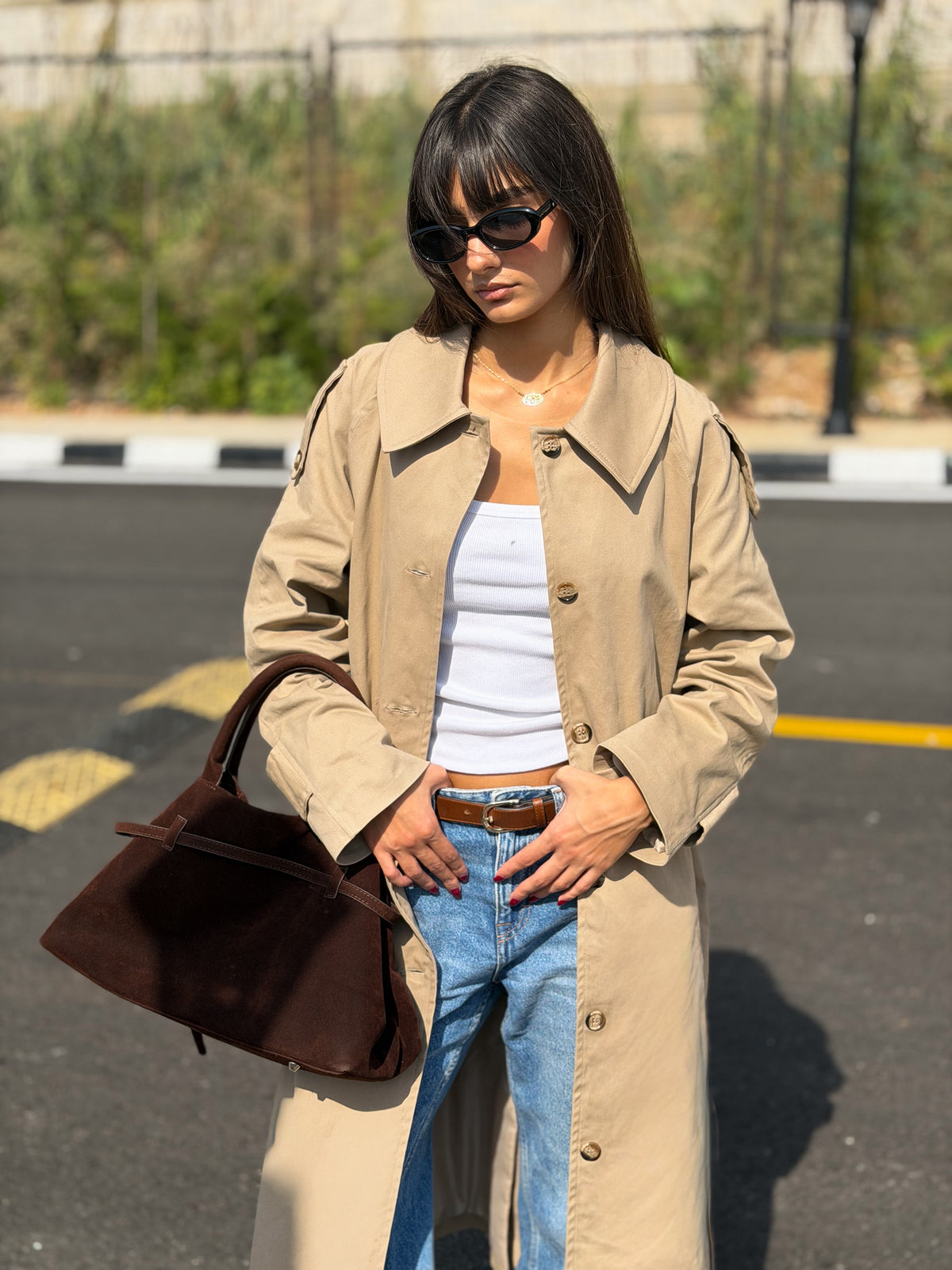 Midi trench coat - Beige