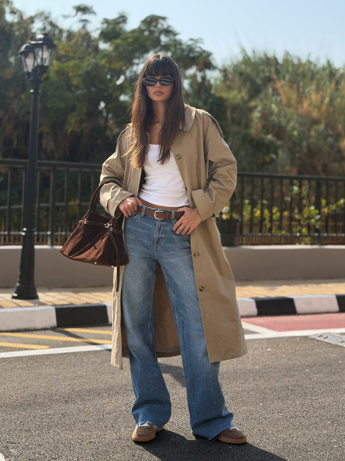 Midi trench coat - Beige