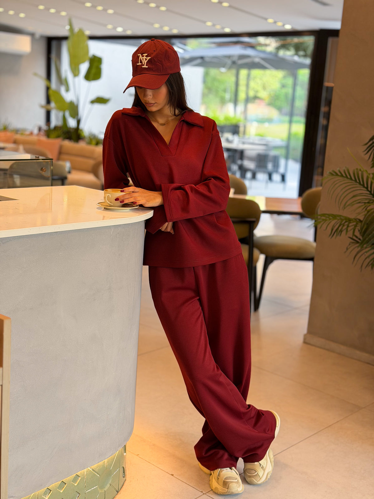 Pullover tracksuit - Burgundy