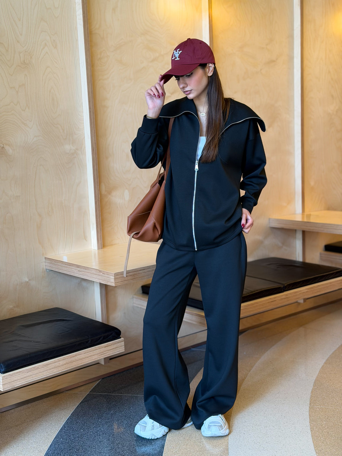 Zip-up jacket tracksuit - Black