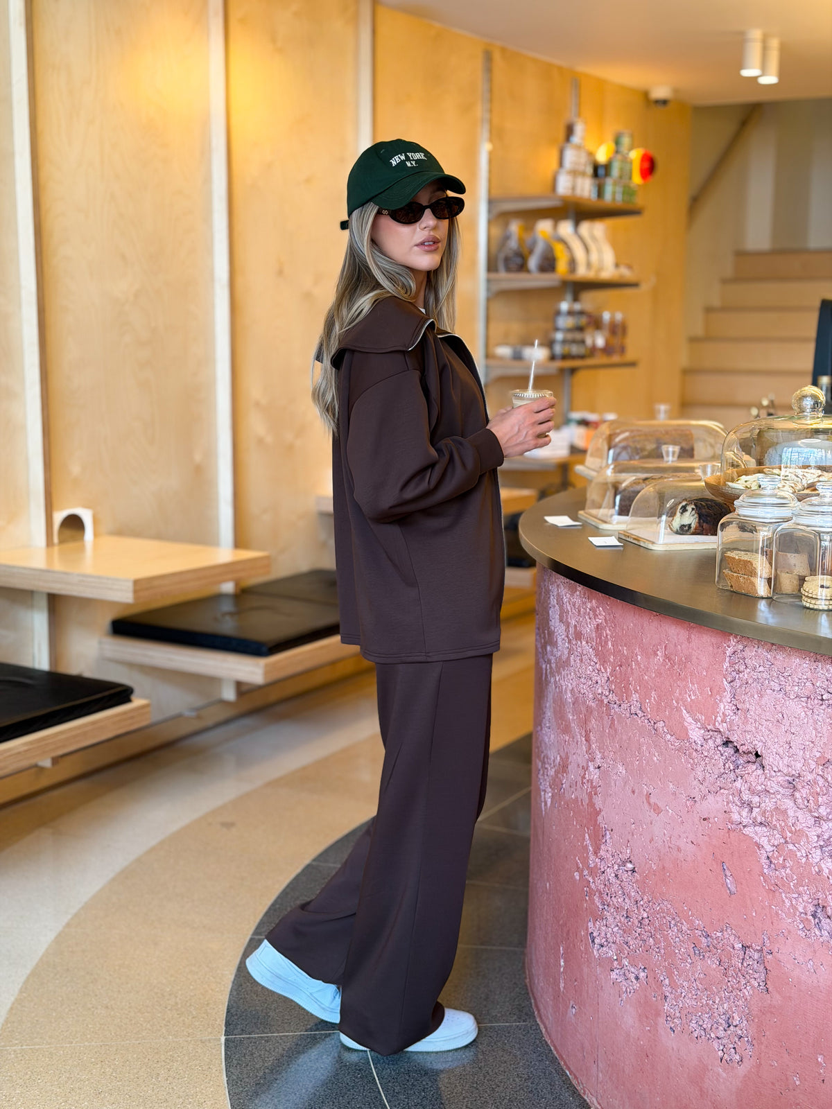 Zip-up jacket tracksuit - Brown