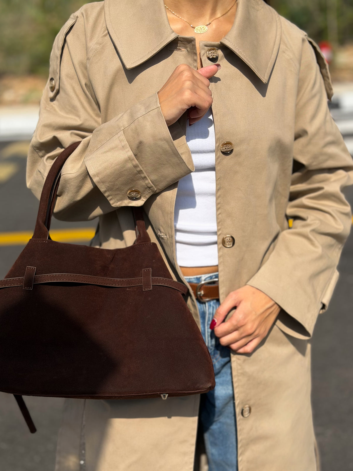Midi trench coat - Beige