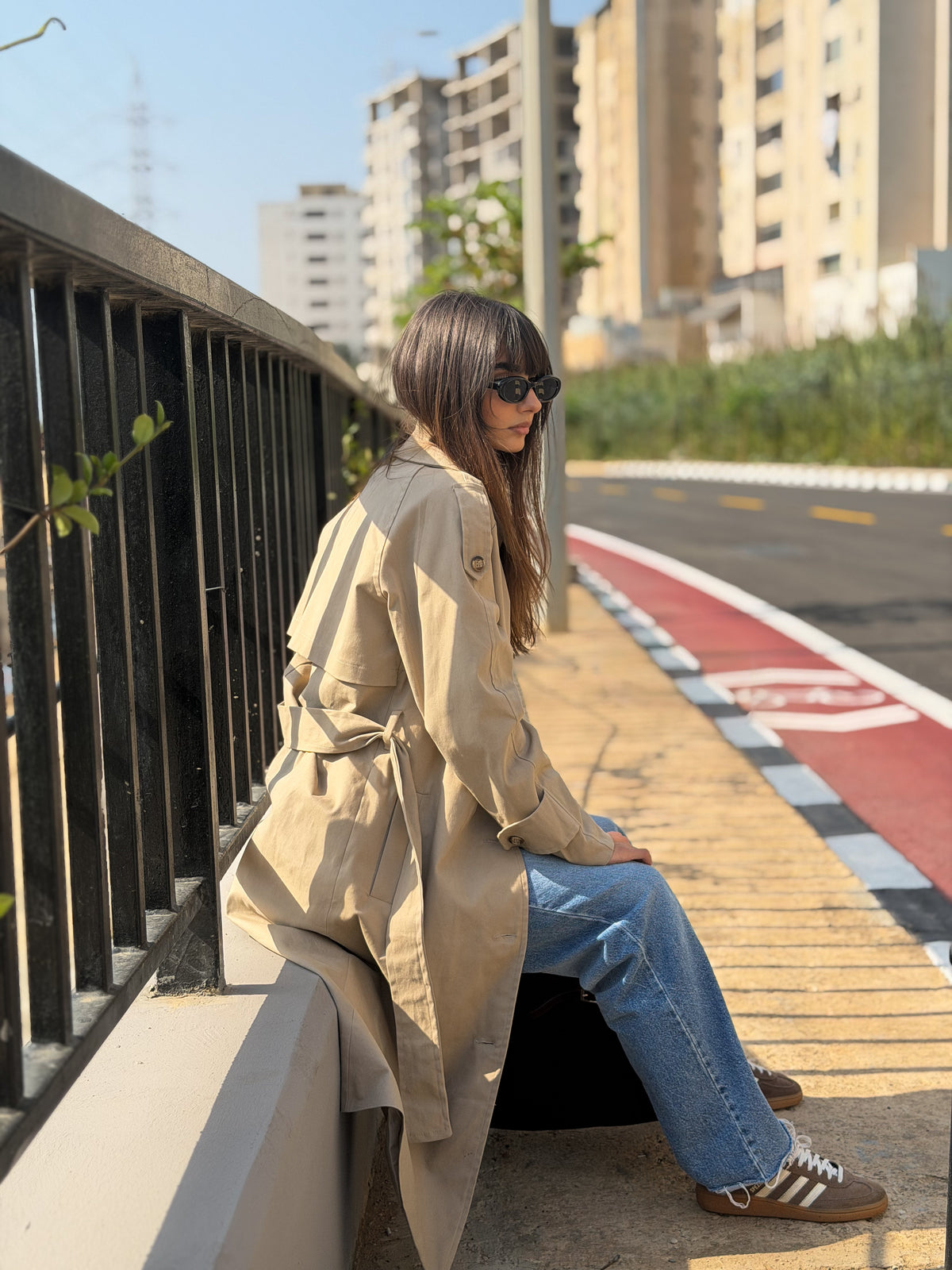 Midi trench coat - Beige