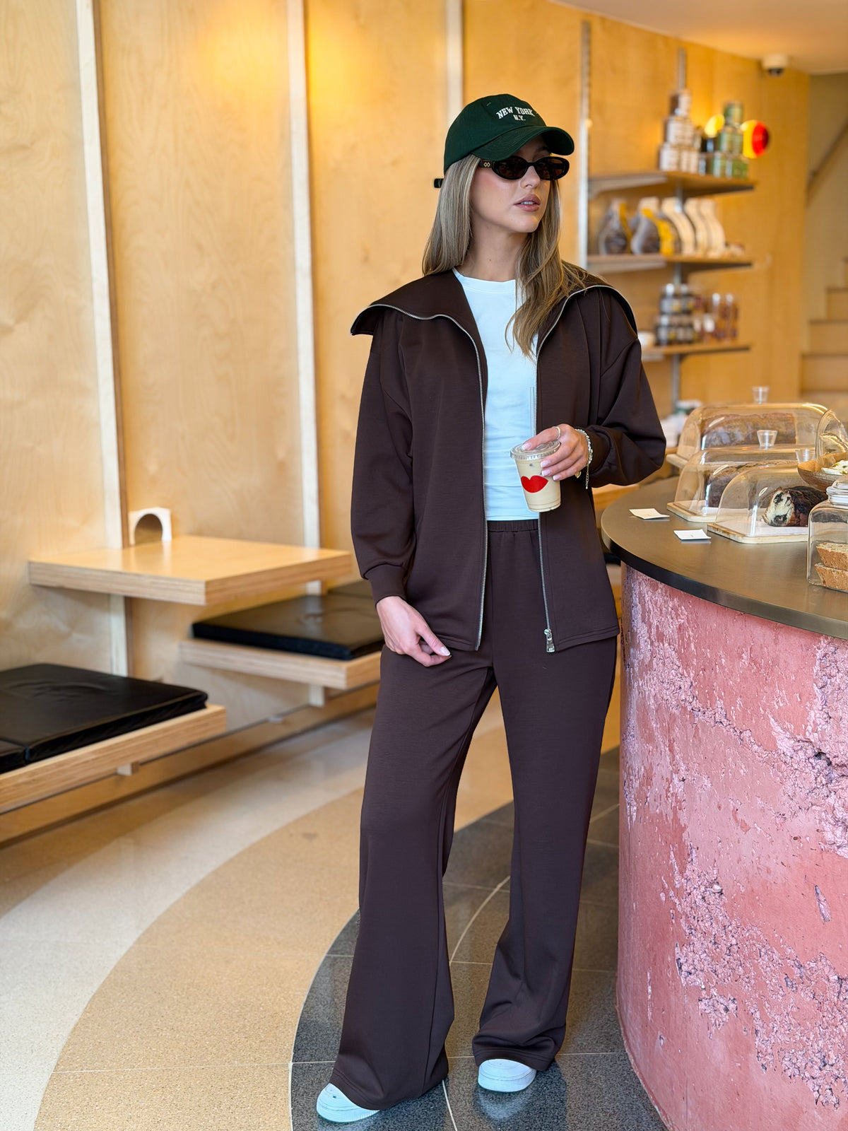Zip-up jacket tracksuit - Brown