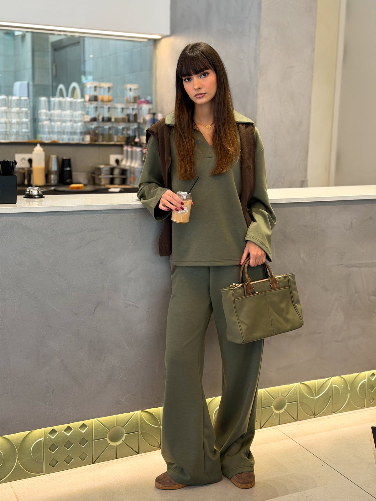 Pullover tracksuit - Olive green