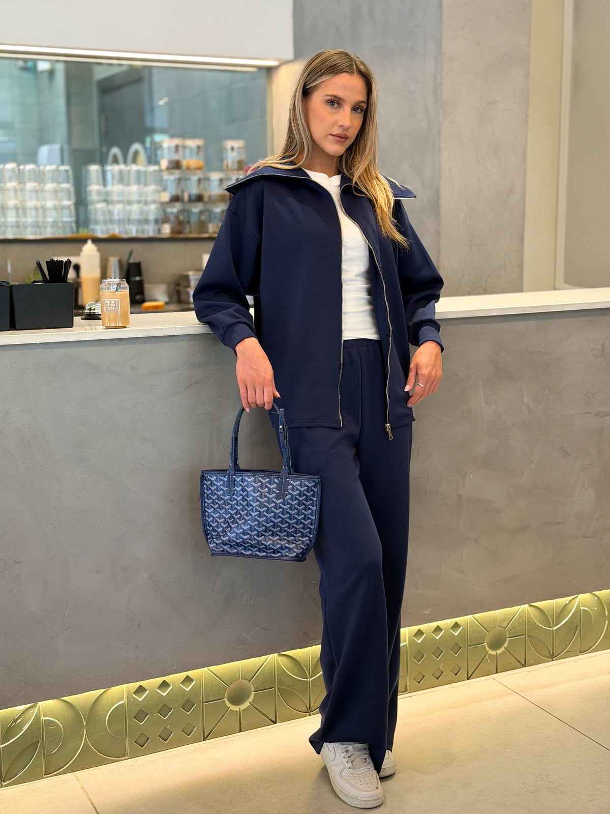Zip-up jacket tracksuit - Navy