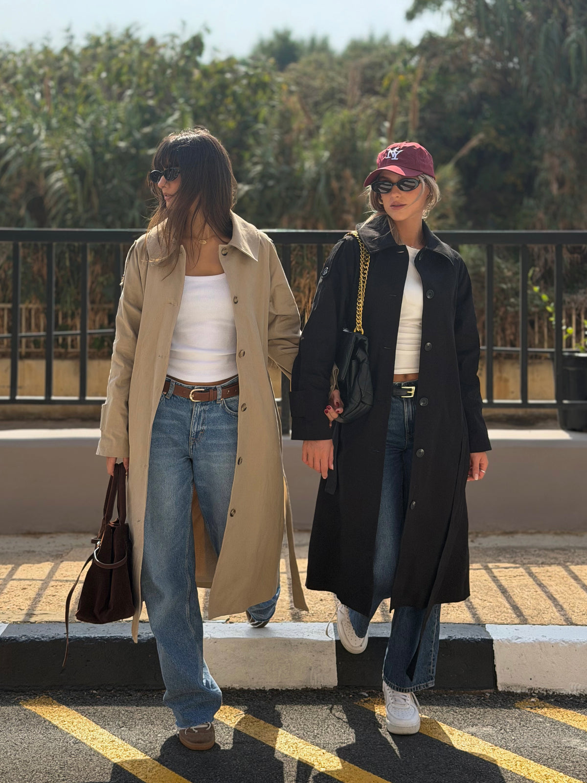 Midi trench coat - Black