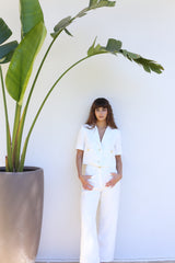 Cropped Blazer Suit - Offwhite