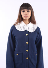 Cardigan Soft Wool Set - Navy Blue