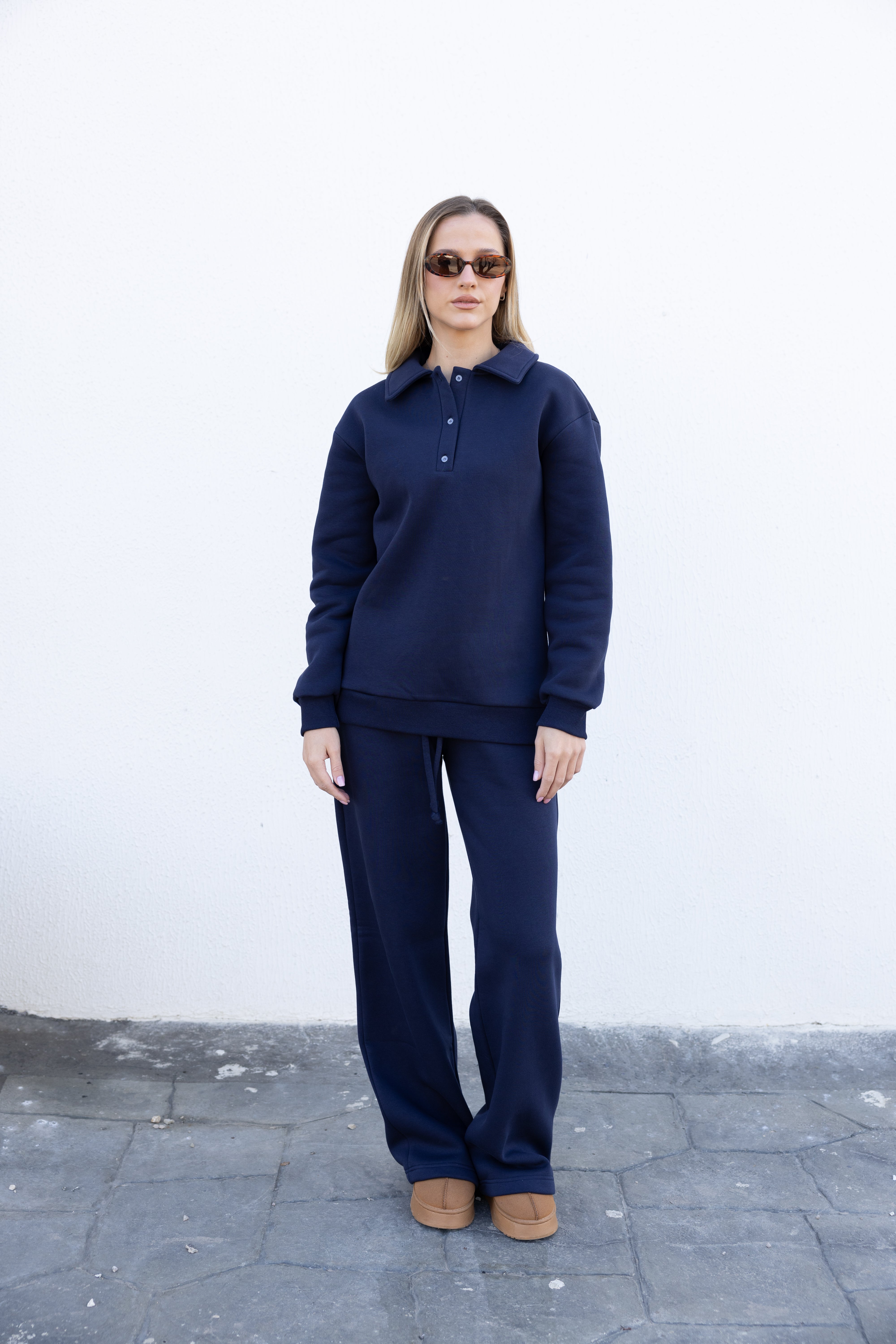 Polo sweatshirt Tracksuit - Navy Blue