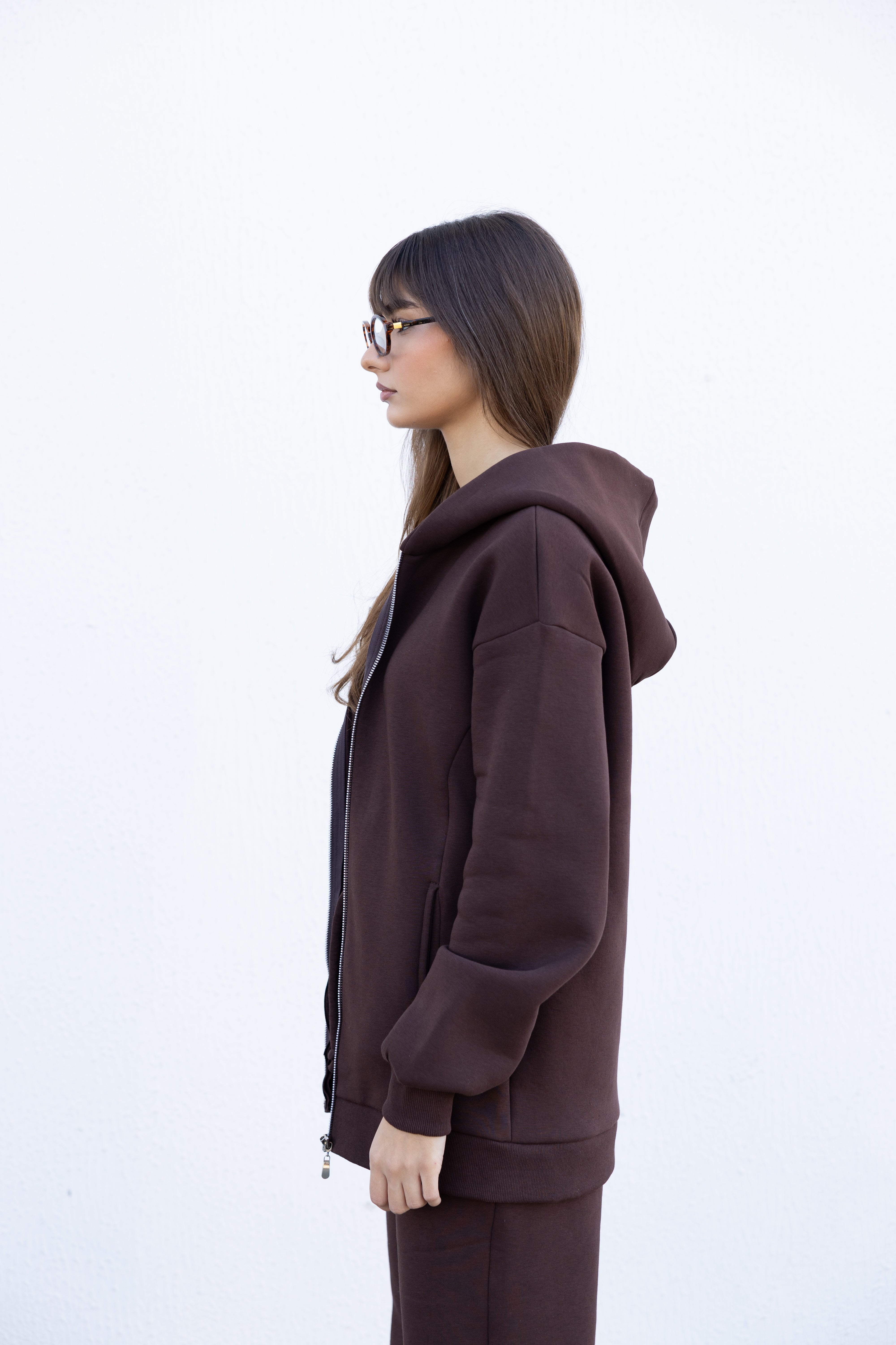 Zip-up hoodie Tracksuit - Brown