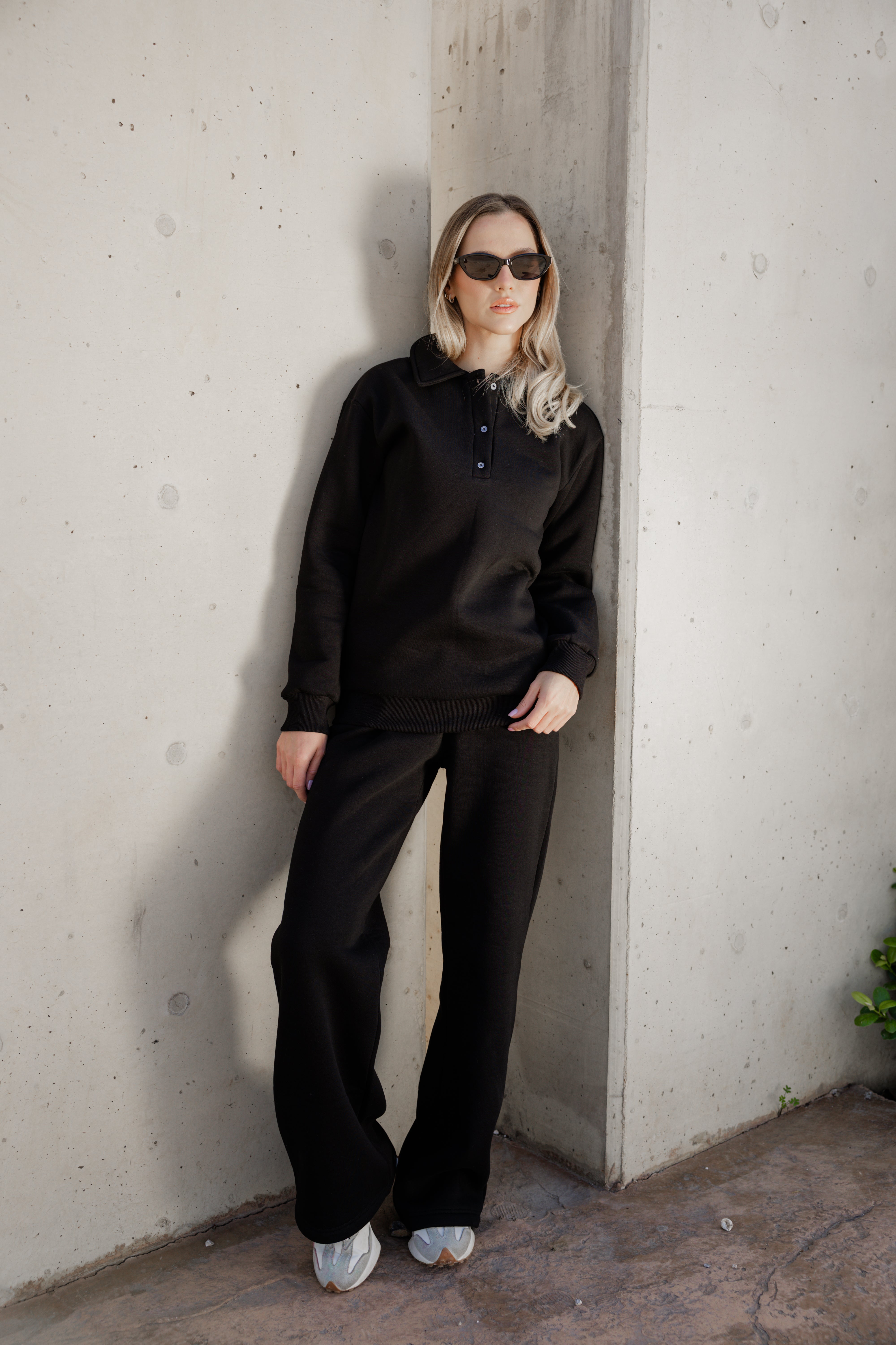 Polo sweatshirt Tracksuit - Black