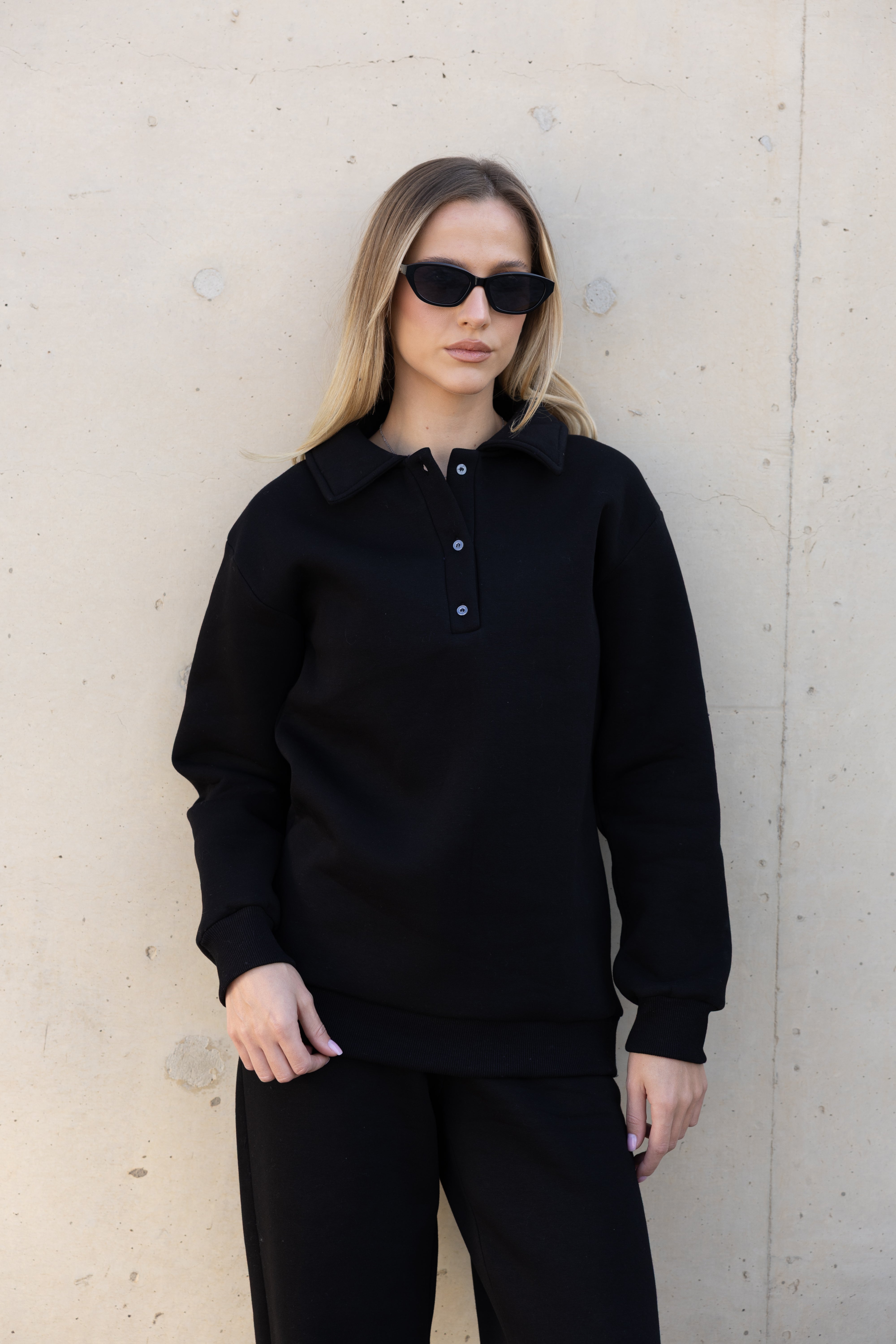 Polo sweatshirt Tracksuit - Black