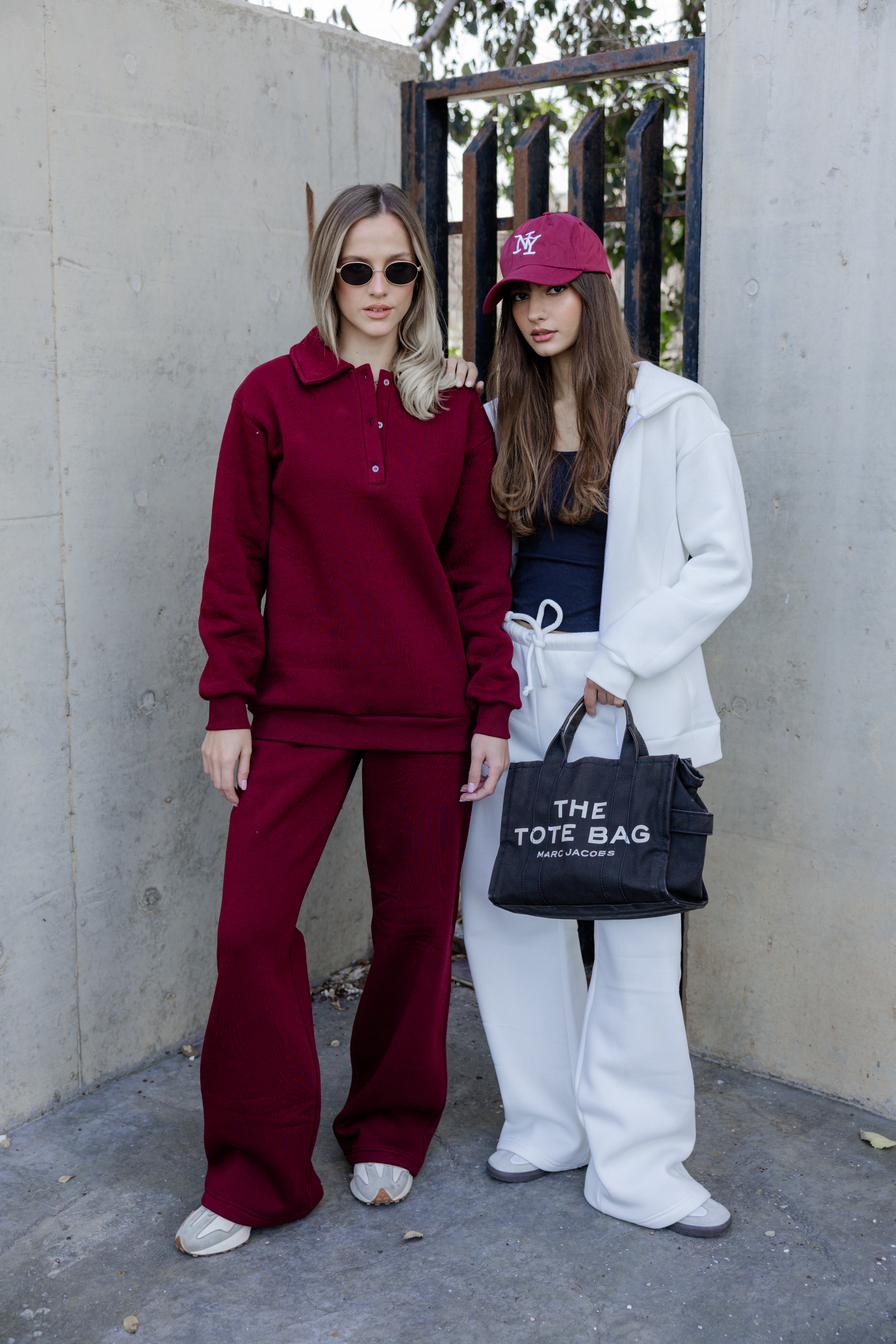 Polo sweatshirt Tracksuit - Burgundy