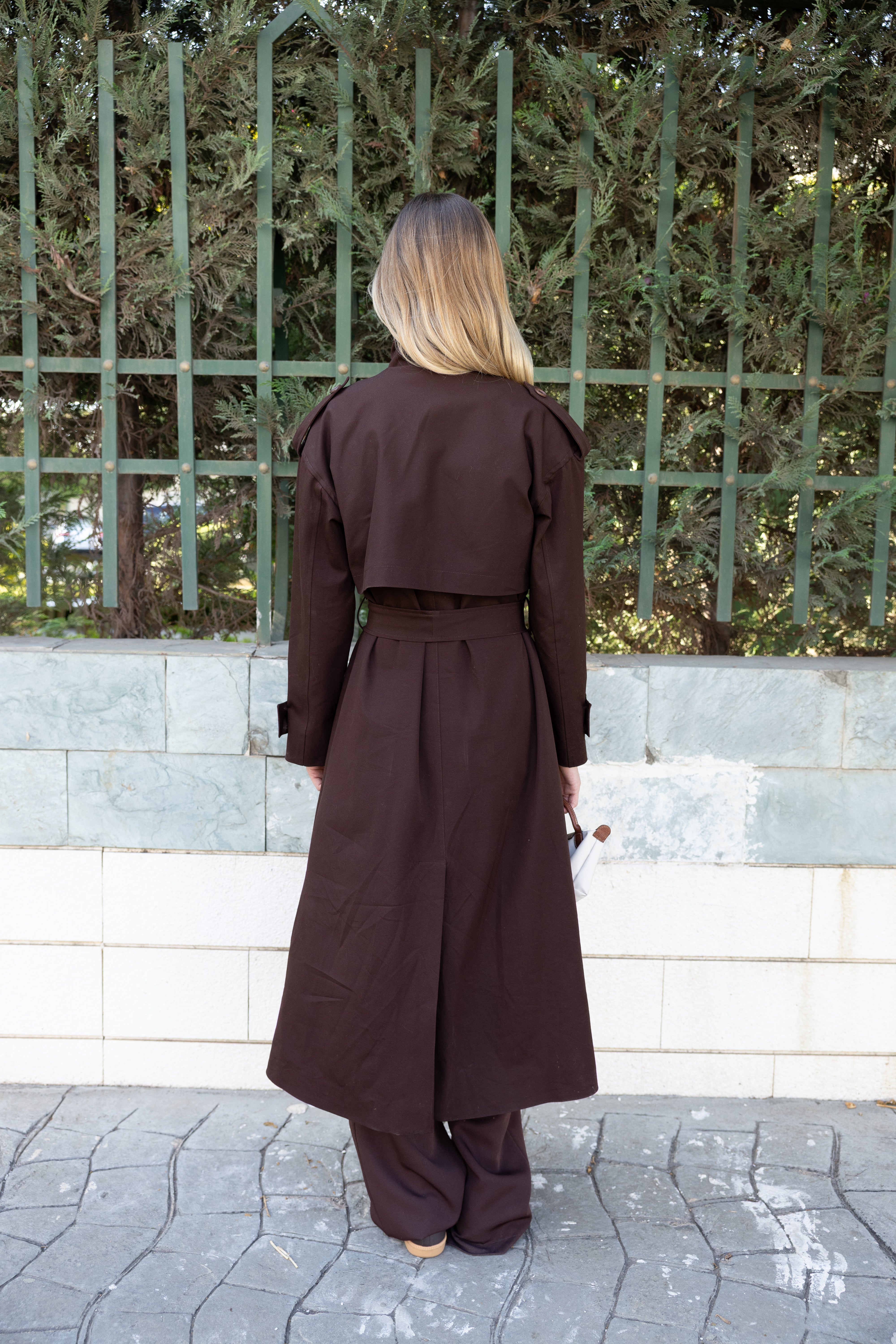 Long Trench Coat - Brown