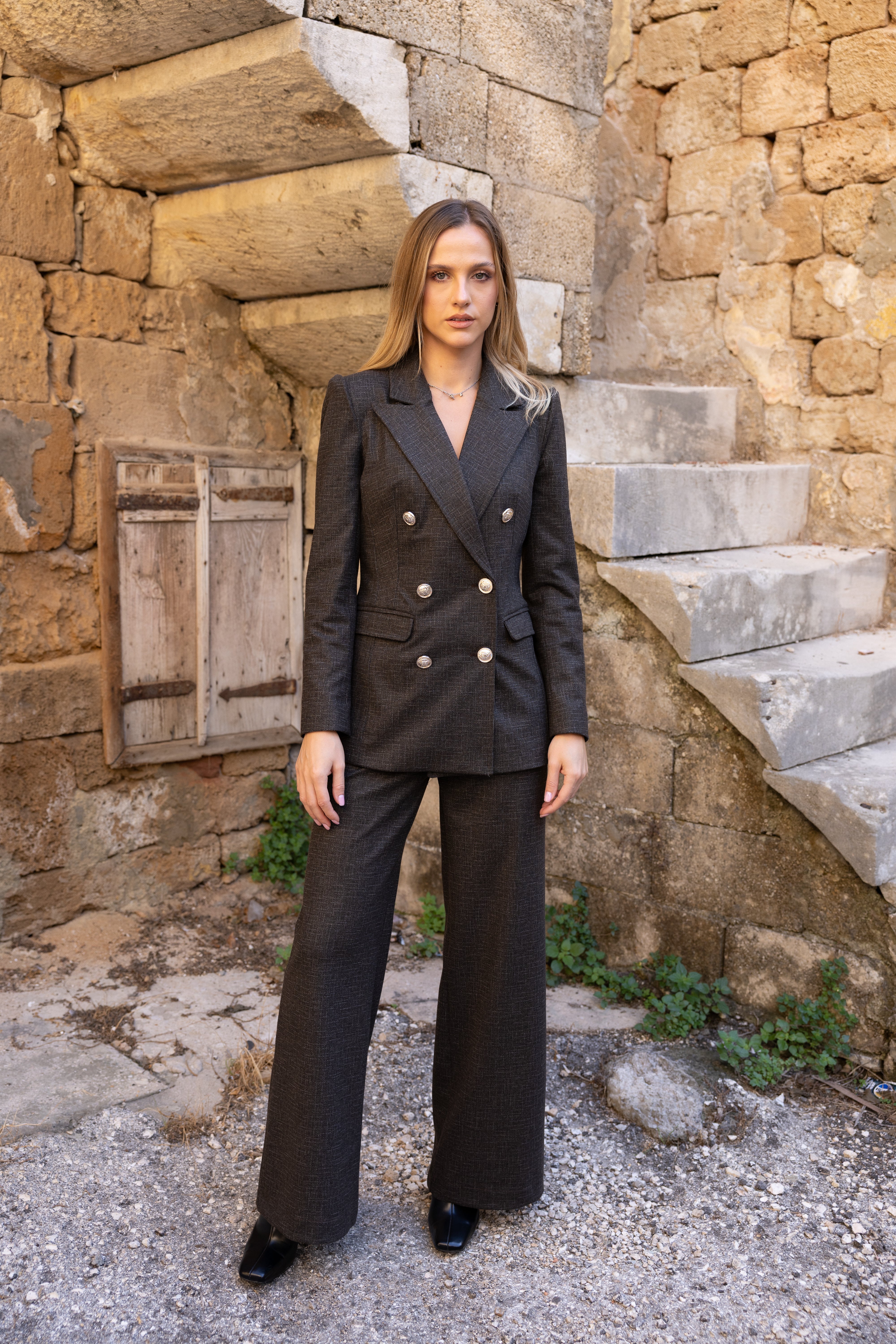 Wool blazer Suit - Brown