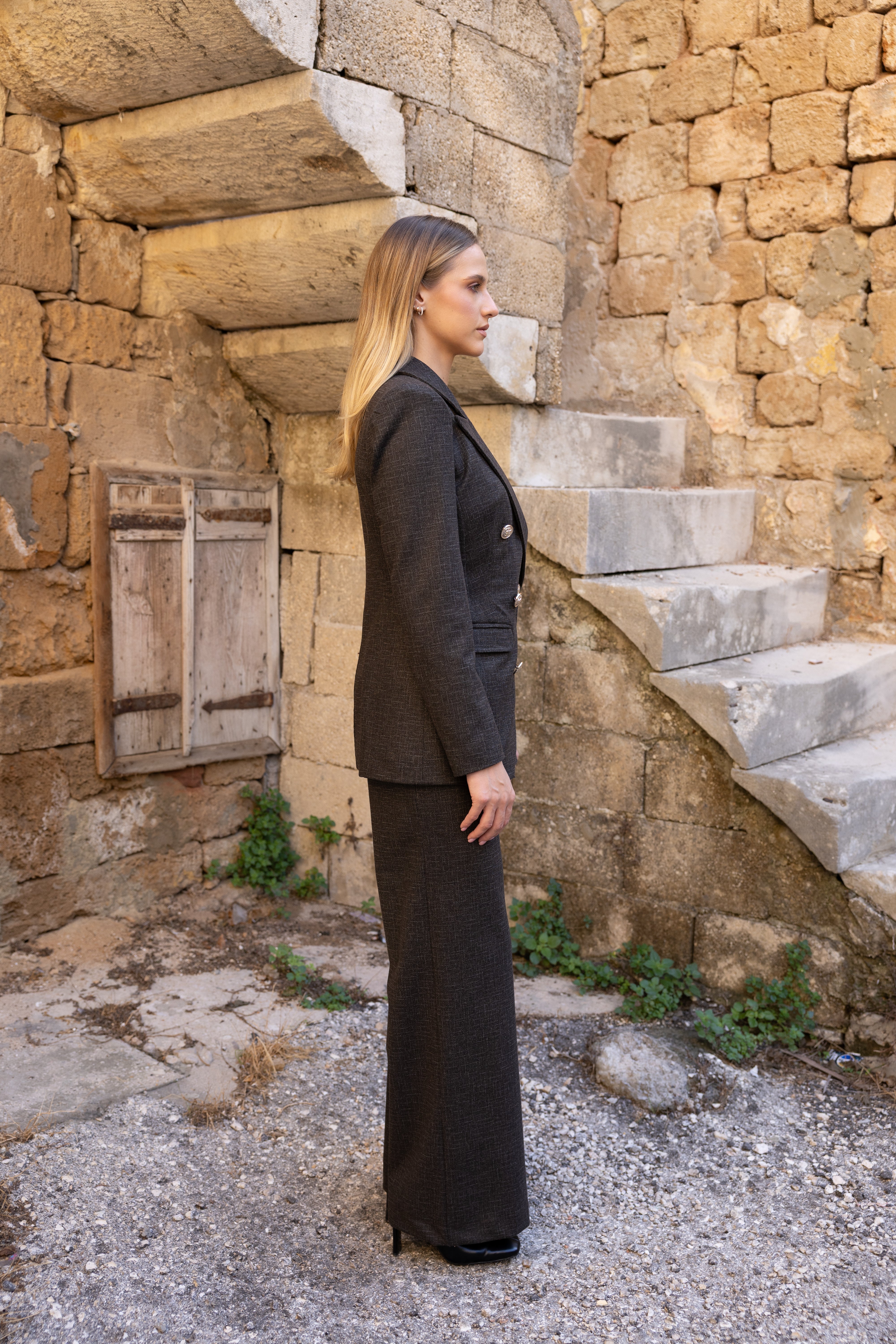 Wool blazer Suit - Brown