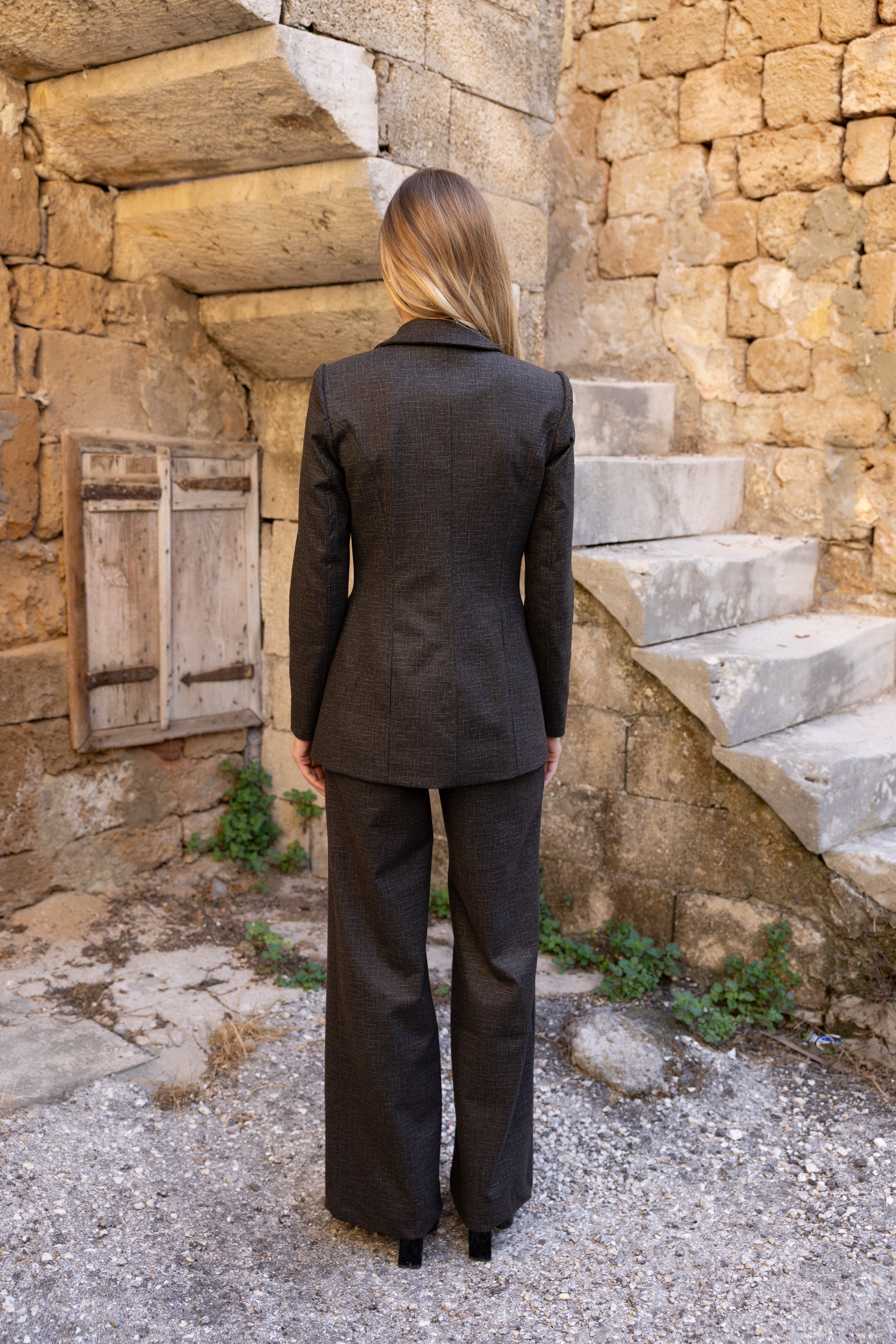 Wool blazer Suit - Brown