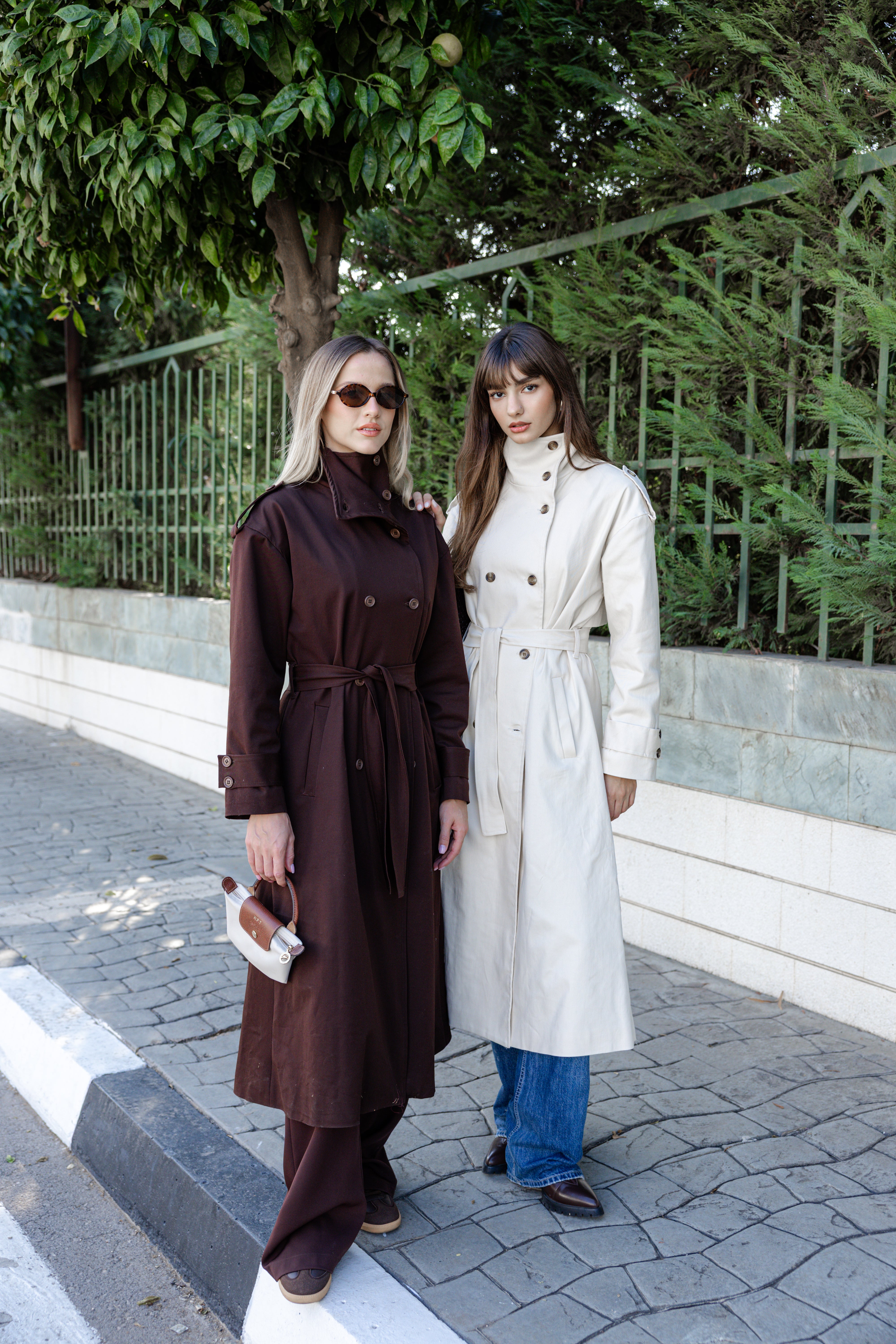 Long Trench Coat - Brown