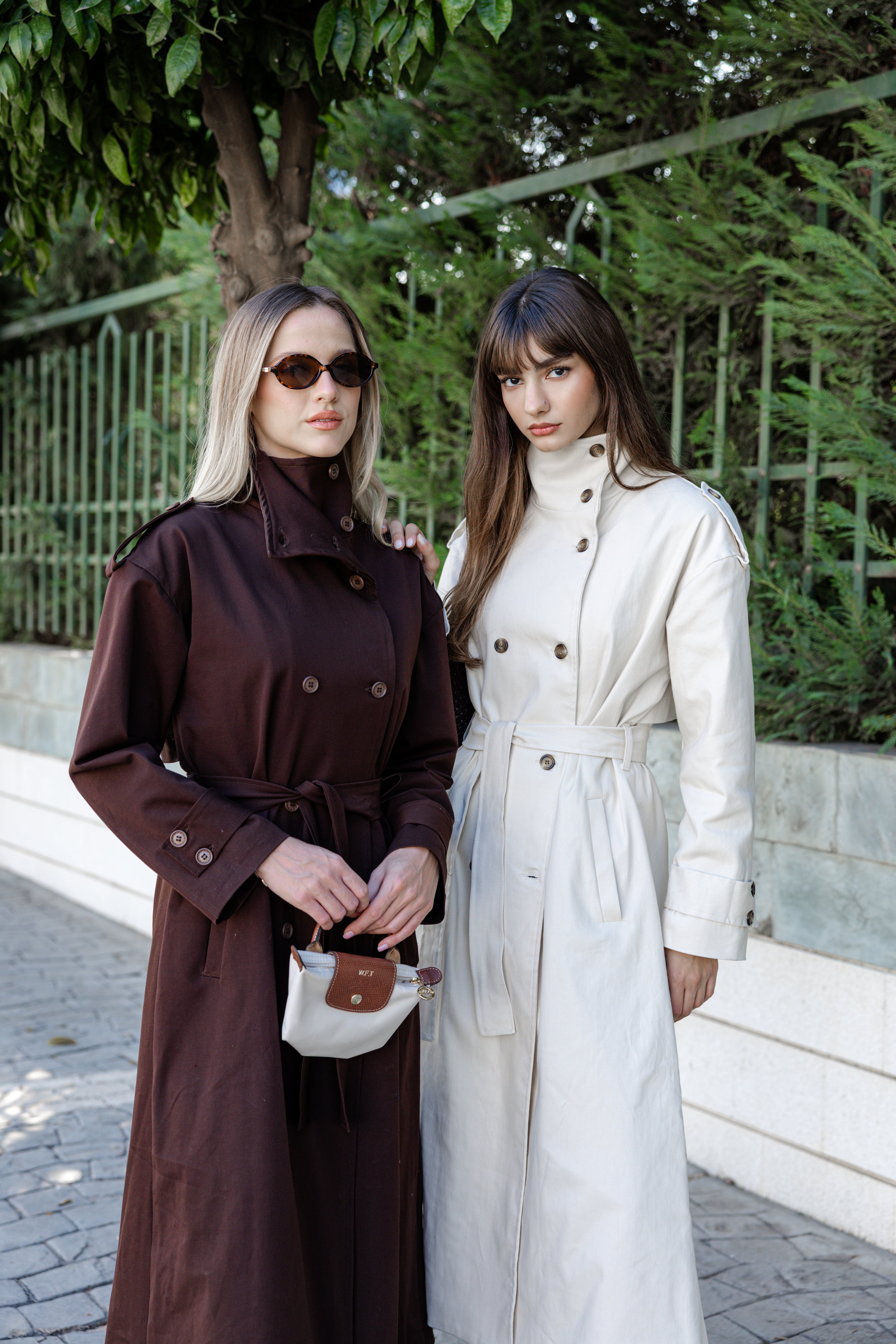 Long Trench Coat - Light Beige