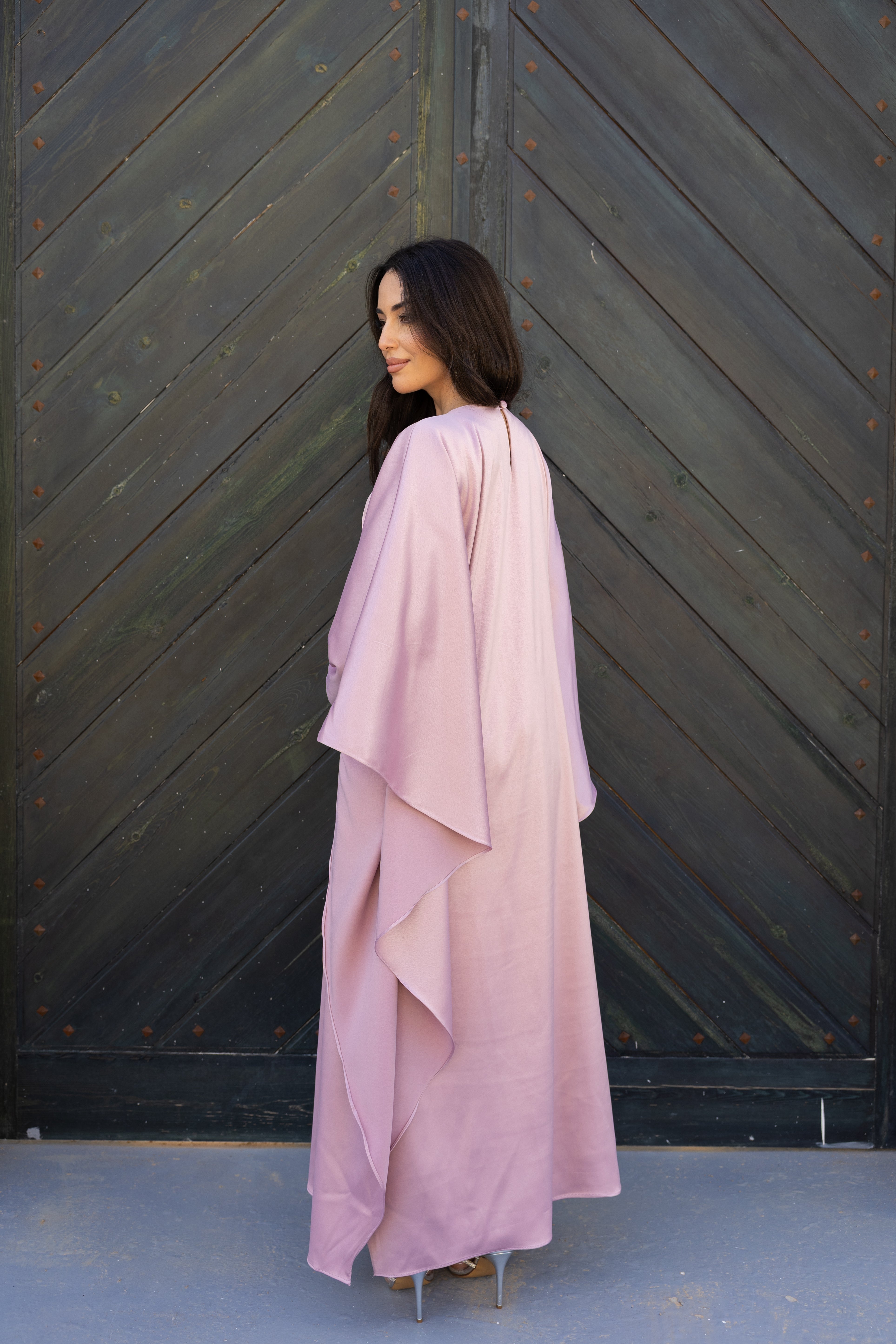 Bow Butterfly Abaya - Pink